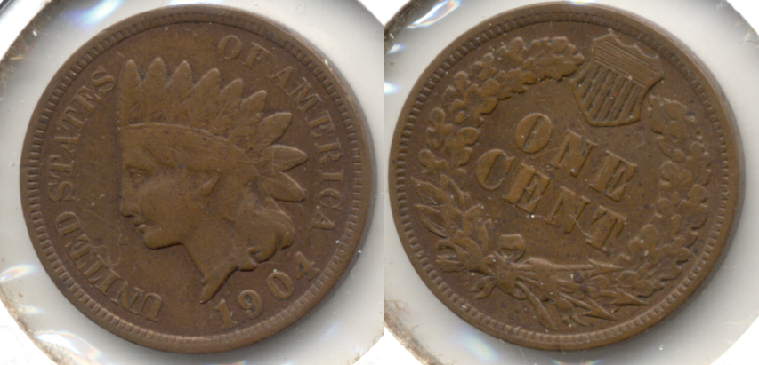 1904 Indian Head Cent Fine-12 c