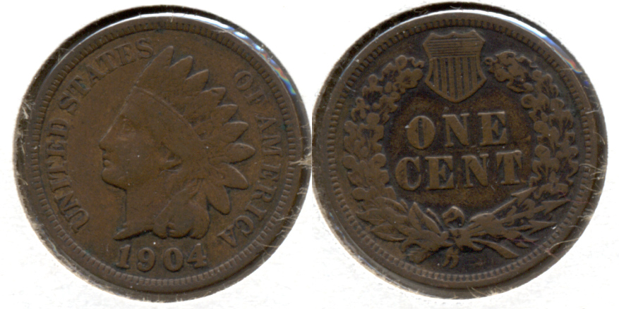 1904 Indian Head Cent Fine-12 i