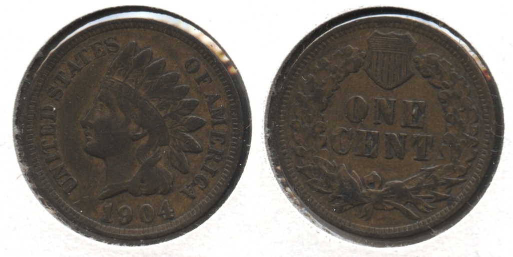 1904 Indian Head Cent Fine-12 #o