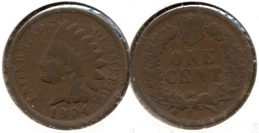 1904 Indian Head Cent Good-4 b