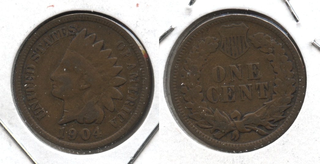 1904 Indian Head Cent Good-4 #f