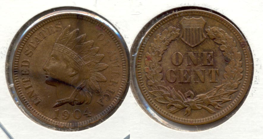 1904 Indian Head Cent MS-60 Brown
