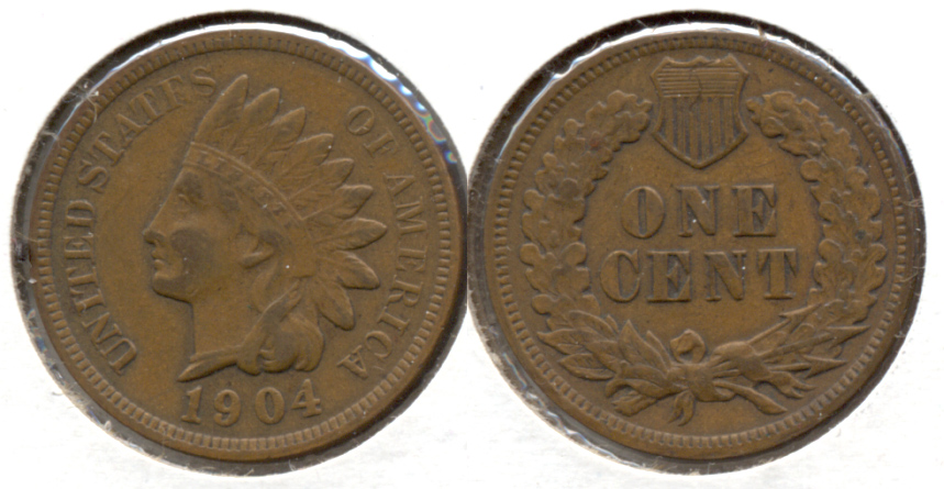 1904 Indian Head Cent VF-20 d
