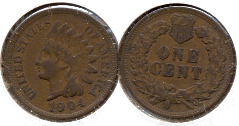 1904 Indian Head Cent VF-20 g
