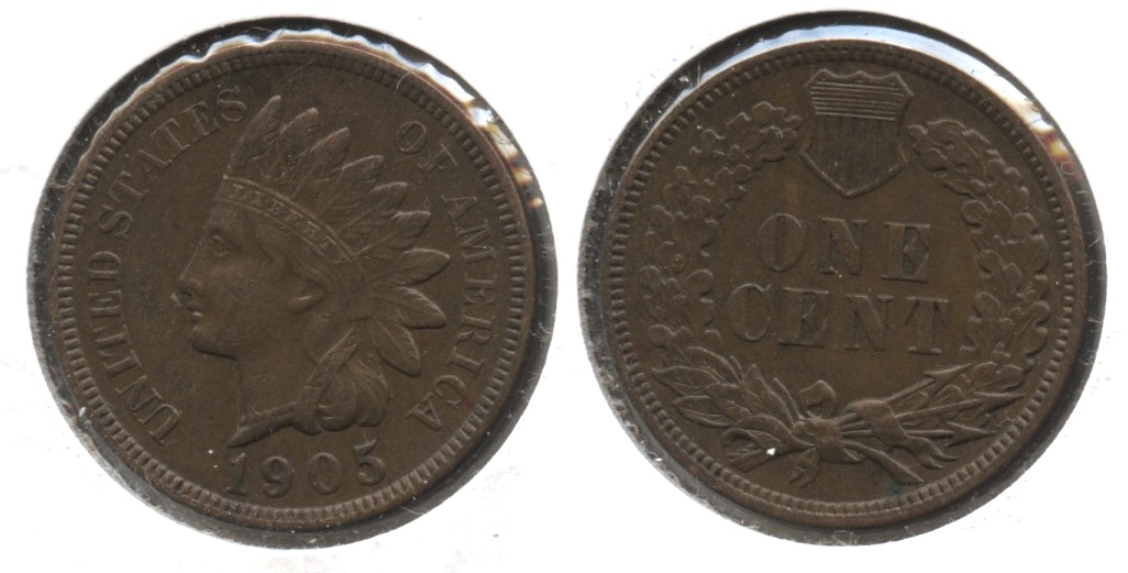 1905 Indian Head Cent AU-50 #k
