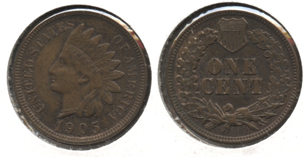 1905 Indian Head Cent AU-58