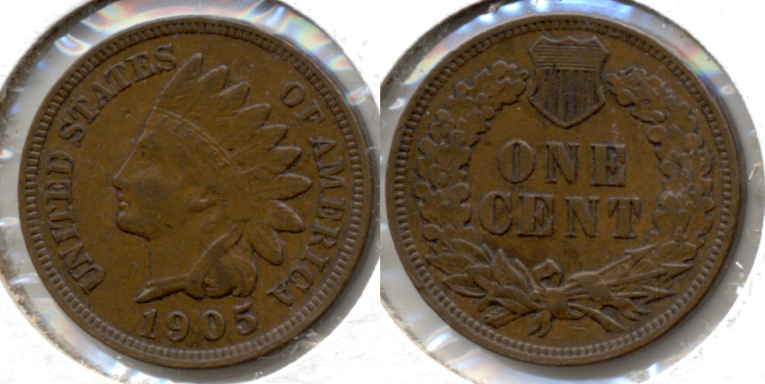 1905 Indian Head Cent EF-40 g