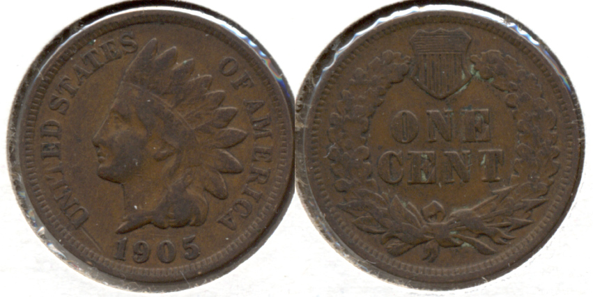 1905 Indian Head Cent Fine-12 b