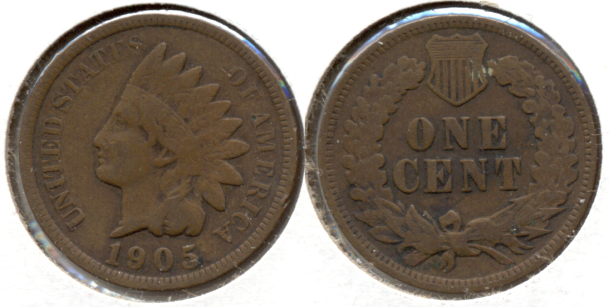 1905 Indian Head Cent Fine-12 h