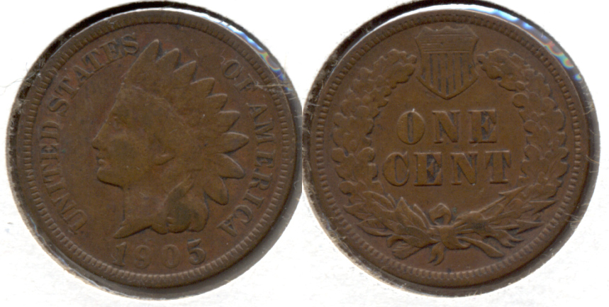 1905 Indian Head Cent Fine-12 i