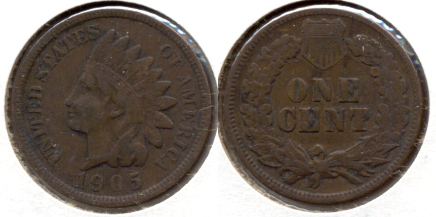 1905 Indian Head Cent Fine-12 l