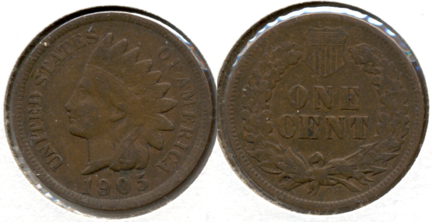1905 Indian Head Cent Fine-12 p