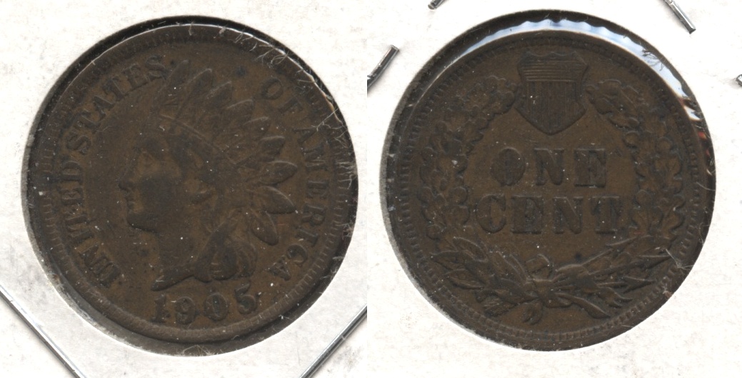 1905 Indian Head Cent Fine-12 #t