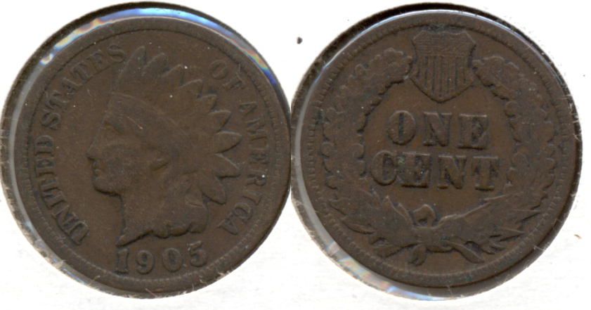 1905 Indian Head Cent Good-4 f
