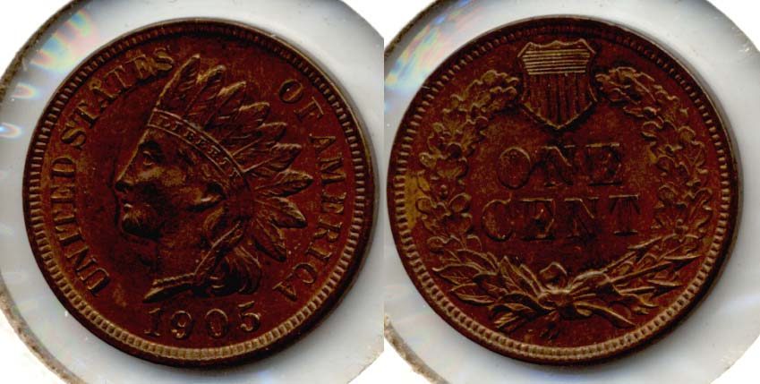 1905 Indian Head Cent MS-60 Brown