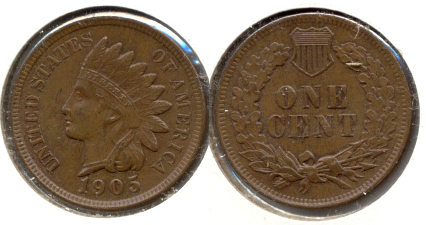 1905 Indian Head Cent MS-63 Brown