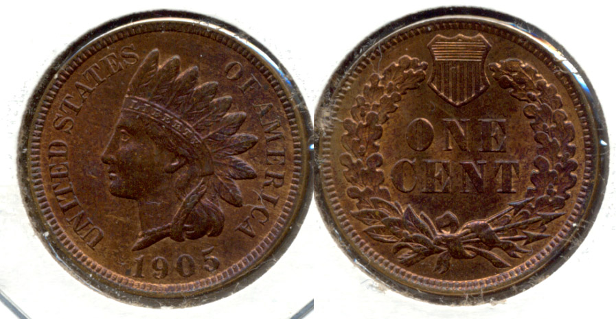 1905 Indian Head Cent MS-63 Red Brown