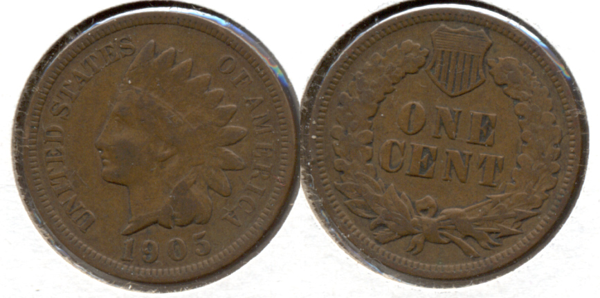 1905 Indian Head Cent VF-20 d