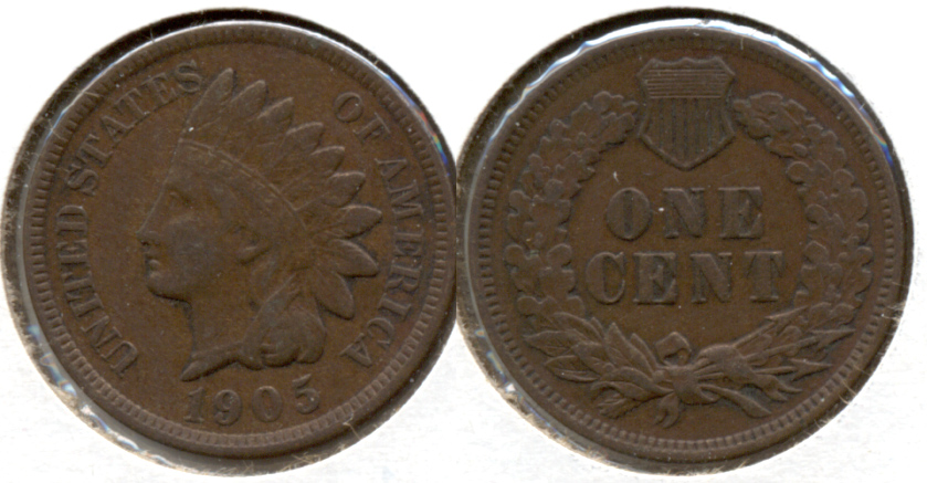 1905 Indian Head Cent VF-20 e