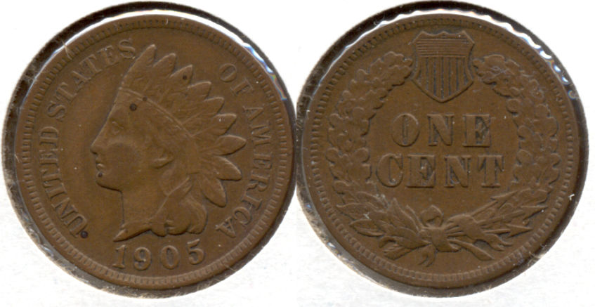 1905 Indian Head Cent VF-20 k