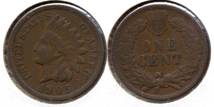 1905 Indian Head Cent VF-20 m