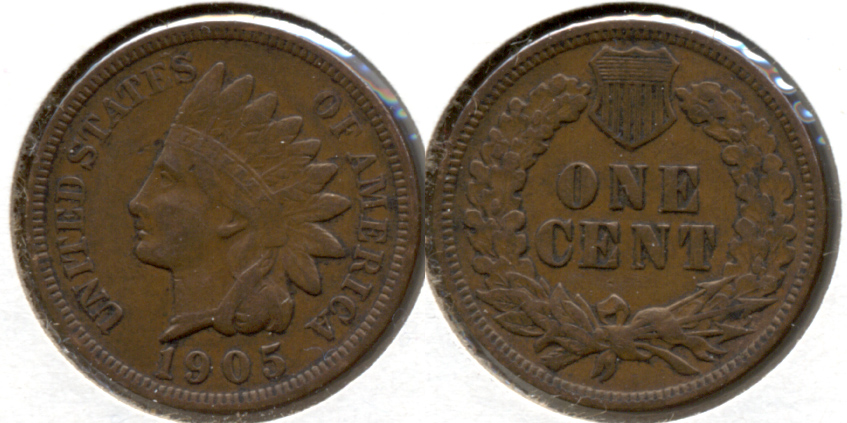 1905 Indian Head Cent VF-20 q