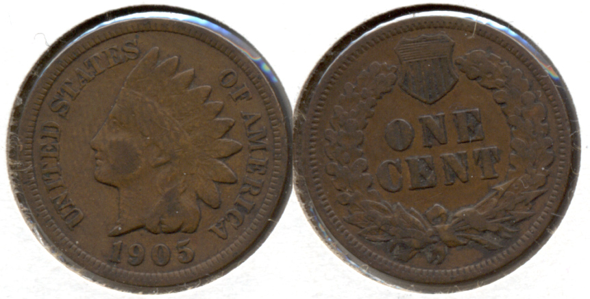 1905 Indian Head Cent VG-8