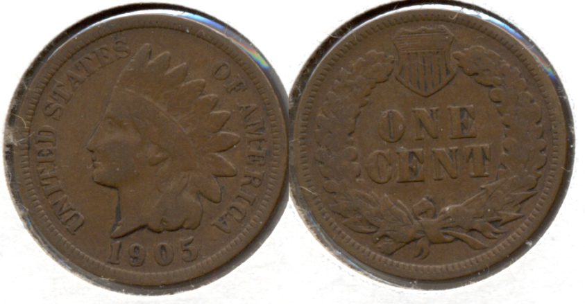 1905 Indian Head Cent VG-8 d