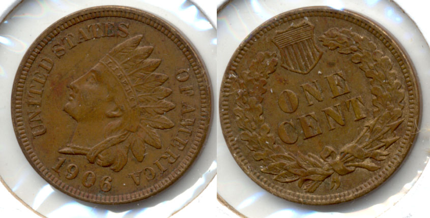1906 Indian Head Cent AU-50