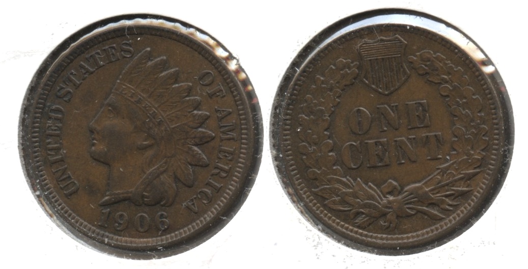 1906 Indian Head Cent AU-50 #ab
