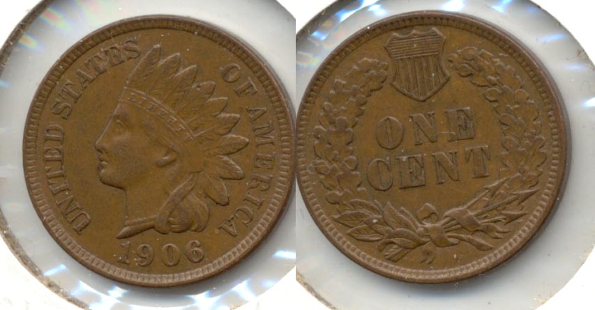 1906 Indian Head Cent AU-50 j