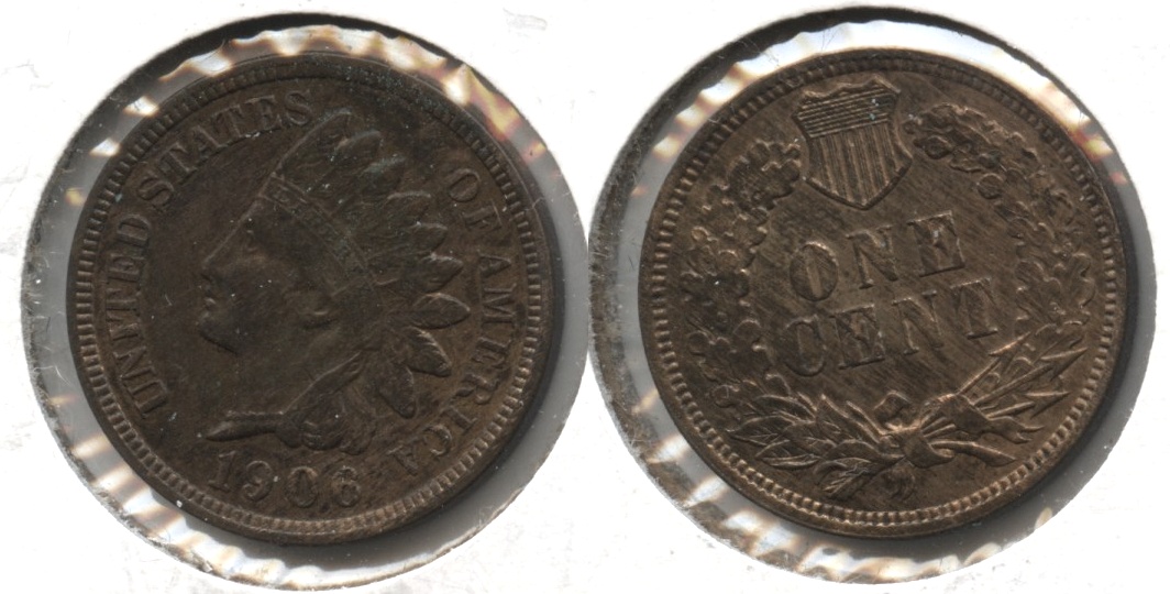 1906 Indian Head Cent AU-55 #j
