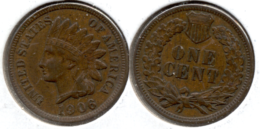 1906 Indian Head Cent EF-40 d