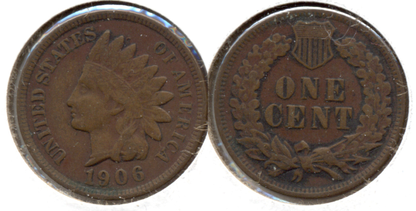 1906 Indian Head Cent Fine-12 a