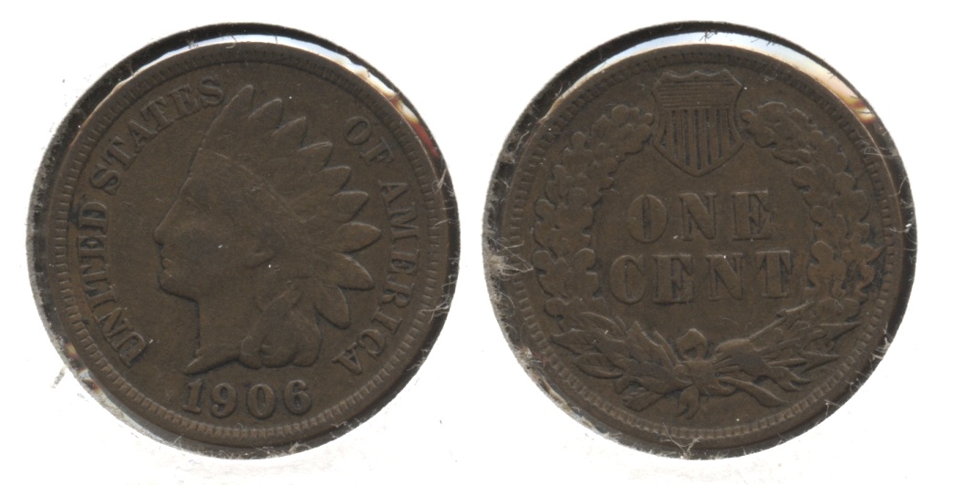 1906 Indian Head Cent Fine-12 #aj