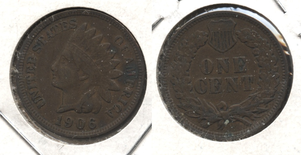 1906 Indian Head Cent Fine-12 #aq