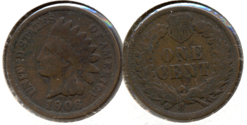 1906 Indian Head Cent Fine-12 o