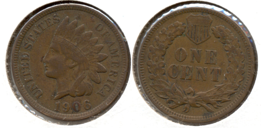 1906 Indian Head Cent Fine-12 u