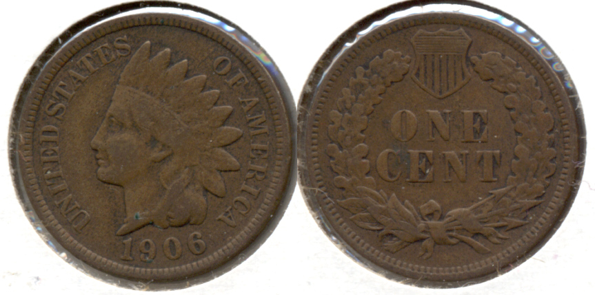 1906 Indian Head Cent Fine-12 v