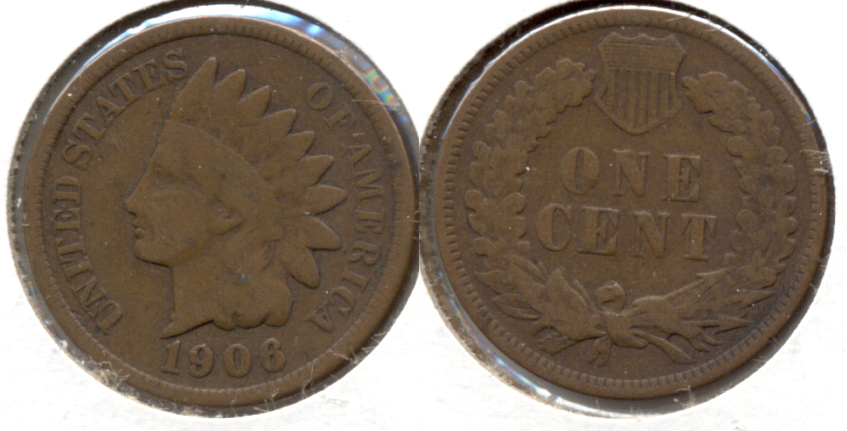 1906 Indian Head Cent Good-4 e