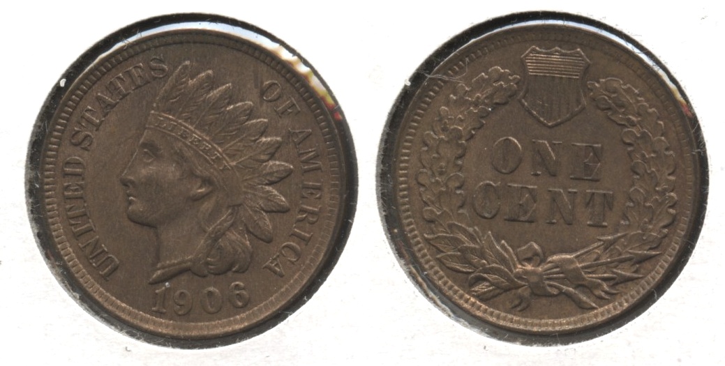 1906 Indian Head Cent MS-63 Red Brown #e