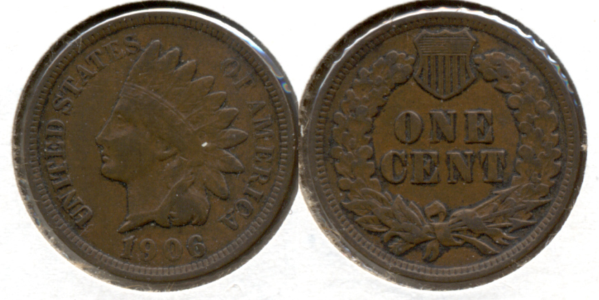 1906 Indian Head Cent VF-20 ae