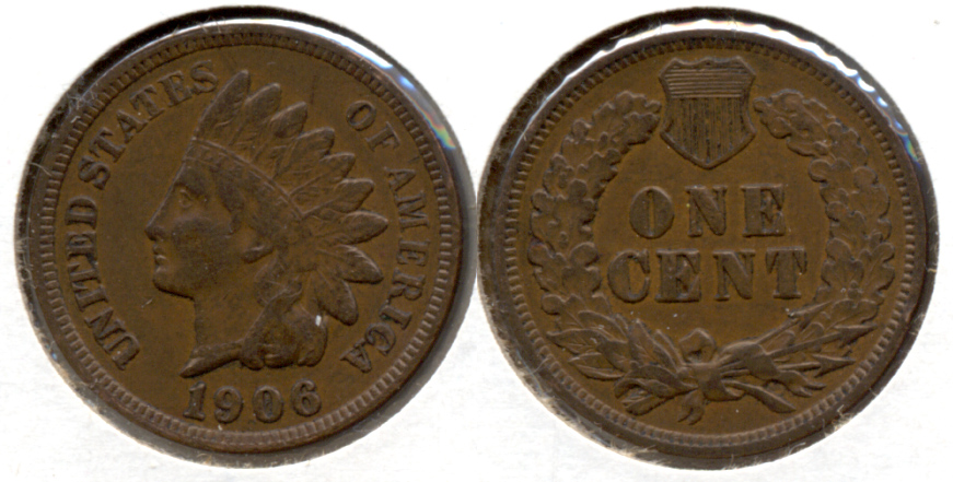 1906 Indian Head Cent VF-20 aj