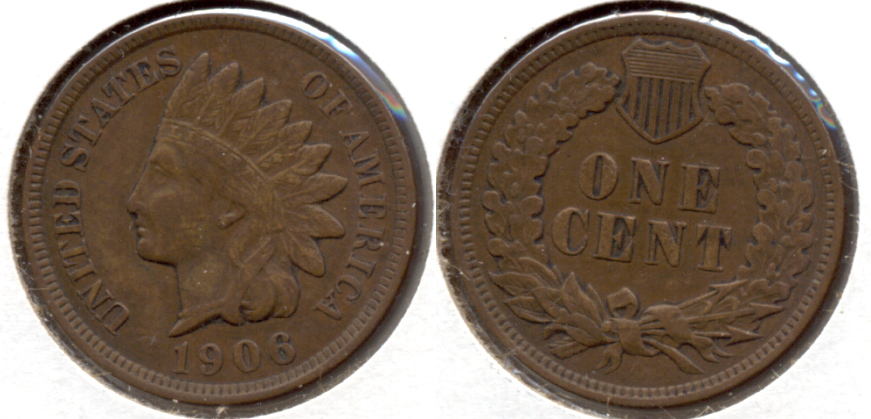 1906 Indian Head Cent VF-20 ak