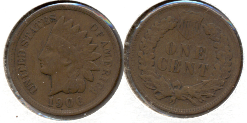 1906 Indian Head Cent VG-8 d