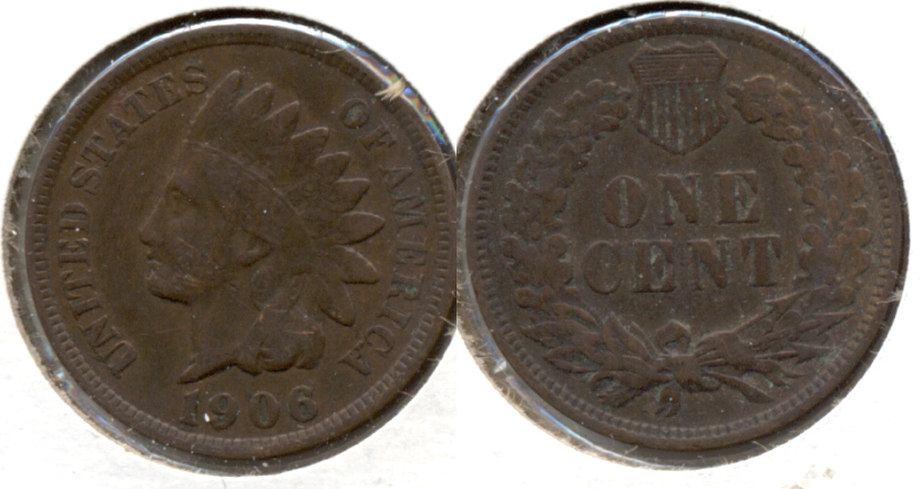 1906 Indian Head Cent VG-8 m