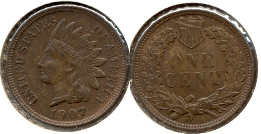 1907 Indian Head Cent AU-55