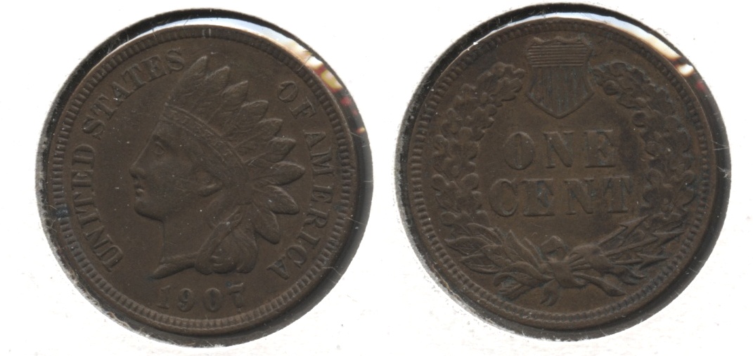 1907 Indian Head Cent AU-58 #a