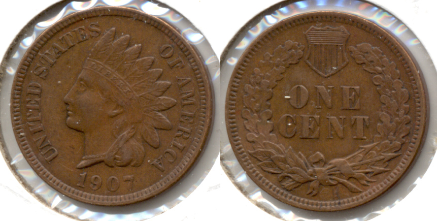 1907 Indian Head Cent EF-40 f