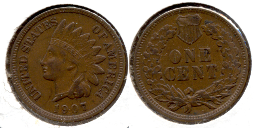 1907 Indian Head Cent EF-40 h
